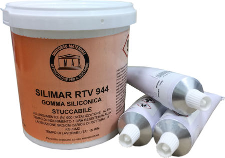 Immagine di Gomma siliconica stuccabile Silimar RTV 944 + catalizzatore